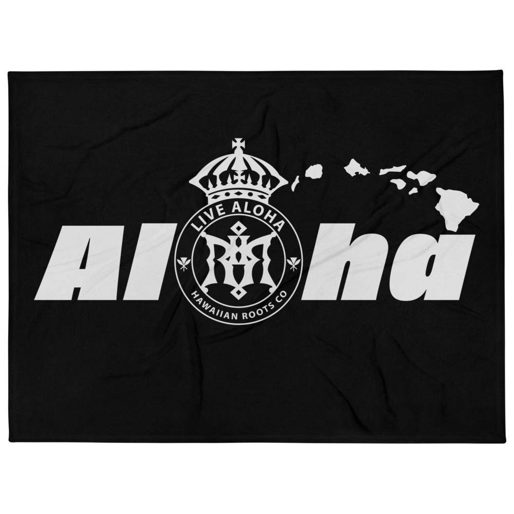 Crown of Aloha Maluhia Kapa Moe (Throw Blanket)